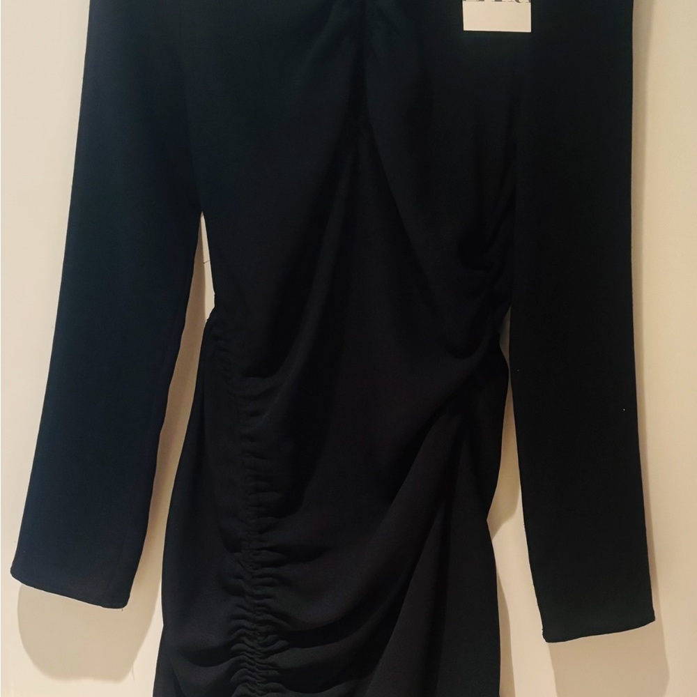Zara Black Bodycon Long Sleeve Dress